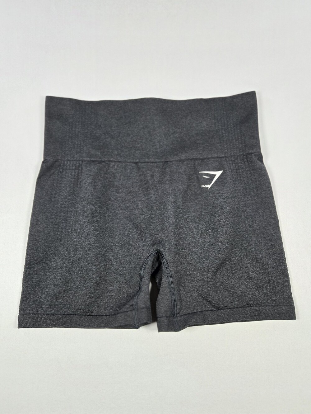 Gymshark Vital Seamless High Waisted Active Shorts Gray Black Marl Size Small